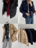 In stock 2025 Winter RL Ralph Lauren Embroidered Horse Logo Stand Collar Double Button Hooded Down Jacket, Cold-Proof, Warm, Casual, Versatile