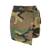 HR23022 European and American fashion women's clothing cross-border supply camouflage irregular skirt-pants (single pants link)
