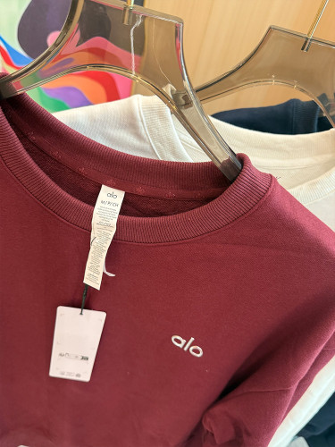 Spring 2026 long-sleeve sweatshirt for fitness and casual sports, loose-fitting slimming crew neck top