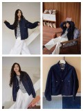 In stock: 2026 Spring New Egg Denim Jacket, original color, egg-shaped, loose fit, Korean style, suitable for petite individuals