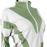 HR25015 European and American women's clothing, elastic waistband, color block splicing, contrasting color, sporty casual two-piece pants set