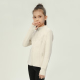 Spring and summer LU children's clothing same style defin double-sided brushed top slim-fit stand-up collar sports yoga jacket for women