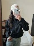 Yoga sports casual jacket, new spring/summer windproof and waterproof short raincoat, high-waisted short coat, flight jacket