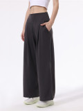 Autumn Thin High-Waisted High-Elastic Slimming Yoga Wide-Leg Pants for Commuting and Casual Wear for Women