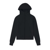 Lu cotton scub full-zip slim-fit thickened classic cardigan sports hooded sweatshirt slim-fit jacket thickened warm winter coat