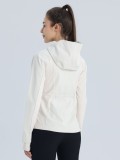 lu Autumn and Winter Cardigan CrossChil Waterproof Hooded Yoga Jacket Sports Jacket with Fleece for Women Softshell Jacket