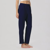 lu quick-dry air cotton casual slit pants, straight-leg elastic sports pants, long pants, breathable and comfortable, suitable for outdoor wear, lightweight