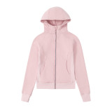 Lu cotton scub full-zip slim-fit thickened classic cardigan sports hooded sweatshirt slim-fit jacket thickened warm winter coat