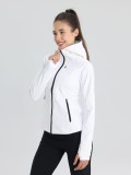 lu Autumn and Winter Cardigan CrossChil Waterproof Hooded Yoga Jacket Sports Jacket with Fleece for Women Softshell Jacket
