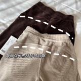 lu loose wide-leg straight floor-length pants casual scuba stretch corduroy sweatpants for women slimming winter