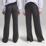 Spring and summer casual ribbed loose softstrem pants, quick-dry floor-length straight pants, outdoor sports pants