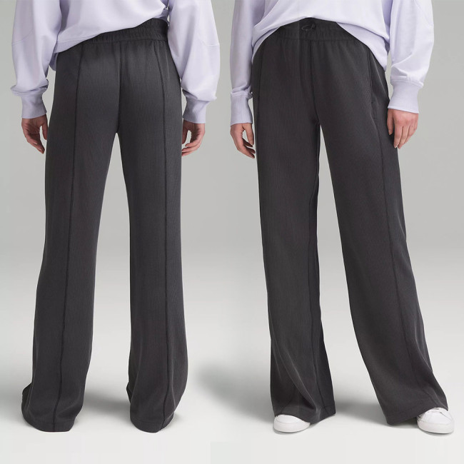 Spring and summer casual ribbed loose softstrem pants, quick-dry floor-length straight pants, outdoor sports pants