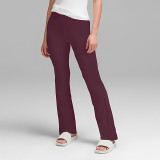 Spring/Summer High-Waisted Butt-Lifting Quick-Dry Casual Peach-Look Leggings with Zipper Hem, Tight Micro Flare Yoga Pants