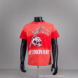 Retrovert trendy brand classic letter logo printed casual T-shirt for men and women, vintage loose fit, short sleeve, antibacterial