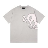 SYNA WORLD American-style loose-fitting short-sleeve Y2K unisex trendy brand hip-hop streetwear for couples, casual and versatile