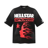 Summer new Hellstar printed short-sleeve T-shirt for men and women, loose and trendy casual top