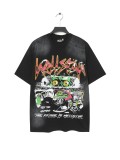 Cross-border trendy brand HELLSTAR loose-fitting short-sleeve T-shirt for men, summer printed T-shirt