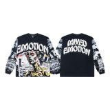 Cross-border American fashion  new American street hip-hop full-print cotton long-sleeve T-shirt