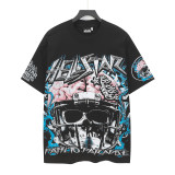 Summer new trendy brand printed short-sleeve T-shirt for men, loose fit