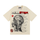 Cross-border American fashion Hellstar high street American street hip-hop pure cotton versatile casual character print short-sleeve T-shirt