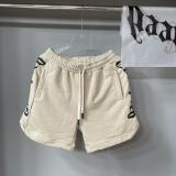 Cross-border trendy new wash-printed American casual street hip-hop versatile drawstring retro shorts