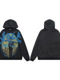 Cross-border American fashion brand VALE's new street hip-hop American-style embroidered vintage washed pure cotton sweatshirt