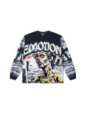 Cross-border American fashion  new American street hip-hop full-print cotton long-sleeve T-shirt