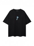 Trendy Letter Print Loose Short-Sleeve T-Shirt for Men and Women in Summer
