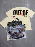 American-style Her T-shirt with American print, high street retro short sleeves