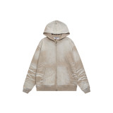 Cross-border American fashion brand VALE's new street hip-hop American-style embroidered vintage washed pure cotton sweatshirt