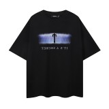 American-style niche printed short-sleeve T-shirt for men, loose and casual summer top from a trendy brand