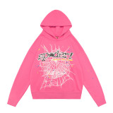 Cross-border American fashion sp5der loose-fitting American hip-hop street casual versatile pure cotton printed hoodie