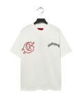 New printed short-sleeve T-shirt for men, summer loose fit, trendy brand, breathable and sweat-absorbent