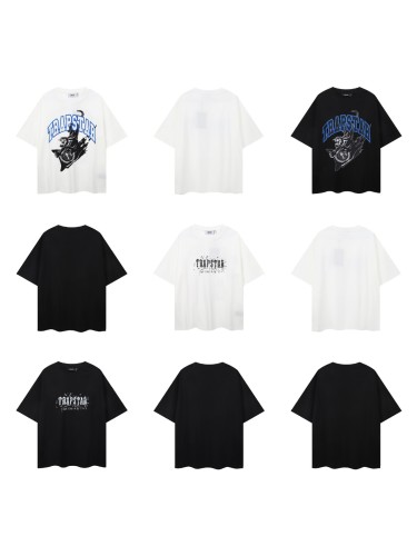 Printed short-sleeve T-shirt for men, summer loose-fit pure cotton trendy top