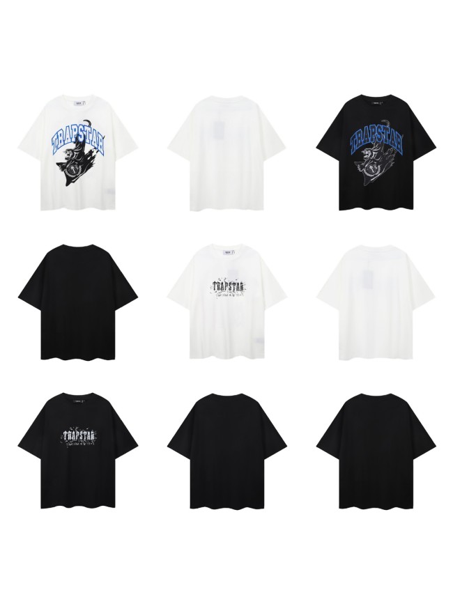 Printed short-sleeve T-shirt for men, summer loose-fit pure cotton trendy top