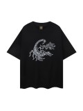 New men's fashion printed short-sleeve T-shirt, summer pure cotton, loose and versatile style