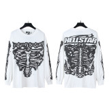 Cross-border American fashion Hellstar new American street hip-hop loose washed vintage pure cotton casual long sleeve