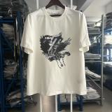 Summer new t-shirt with paisley letter logo print, loose fit, trendy brand, unisex short sleeve