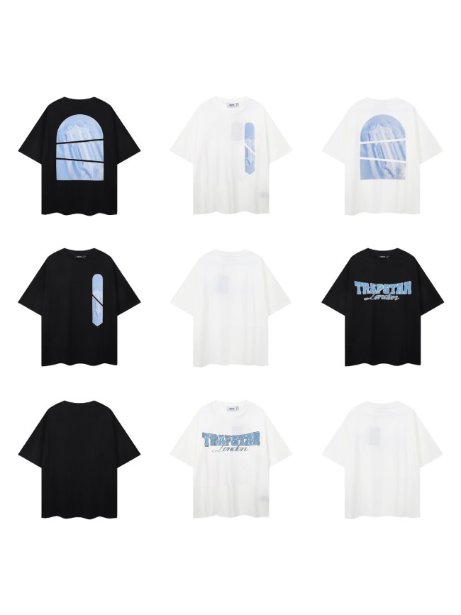 New letter-printed loose-fitting short-sleeve T-shirt, trendy couple's outfit