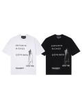 E.R.D.Melancholic Rich Kid Trendy American Style Printed Casual Short Sleeve T-Shirt