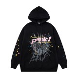 Sp5der 555 Letter Print Hooded Sweatshirt Unisex Versatile Casual Wear