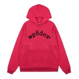 sp5der Spider Web Cross-Border Street Style Heavyweight Fleece Full-Diamond Autumn-Winter Loose Casual Hooded Sweatshirt
