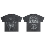 Cross-border American fashion Lost high street American hip-hop street casual new pure cotton versatile short-sleeve T-shirt