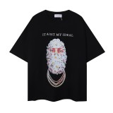 Cross-border trendy printed short-sleeve T-shirts for men and women, loose casual summer tops