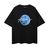 Summer Loose-Fit Pure Cotton Short-Sleeve T-Shirt for Men, Printed Trendy Couple's Top