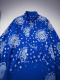 Cross-border trendy brand Glo Long's new full-print hooded pure cotton zip-up American street hip-hop sweatshirt