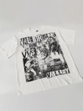 Cross-border American fashion brand VALE new American street hip-hop printed pure cotton versatile casual washed distressed short-sleeve T-shirt