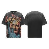 Cross-border American fashion VALE retro hip-hop street style American pure cotton short-sleeve T-shirt with character print