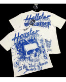 New European and American Gothic Style Quirky Street Fashion Hip-Hop Print High Street Casual Unisex Short Sleeve Crew Neck T-Shirt