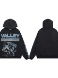 Cross-border American fashion brand VALE's new street hip-hop American-style embroidered vintage washed pure cotton sweatshirt